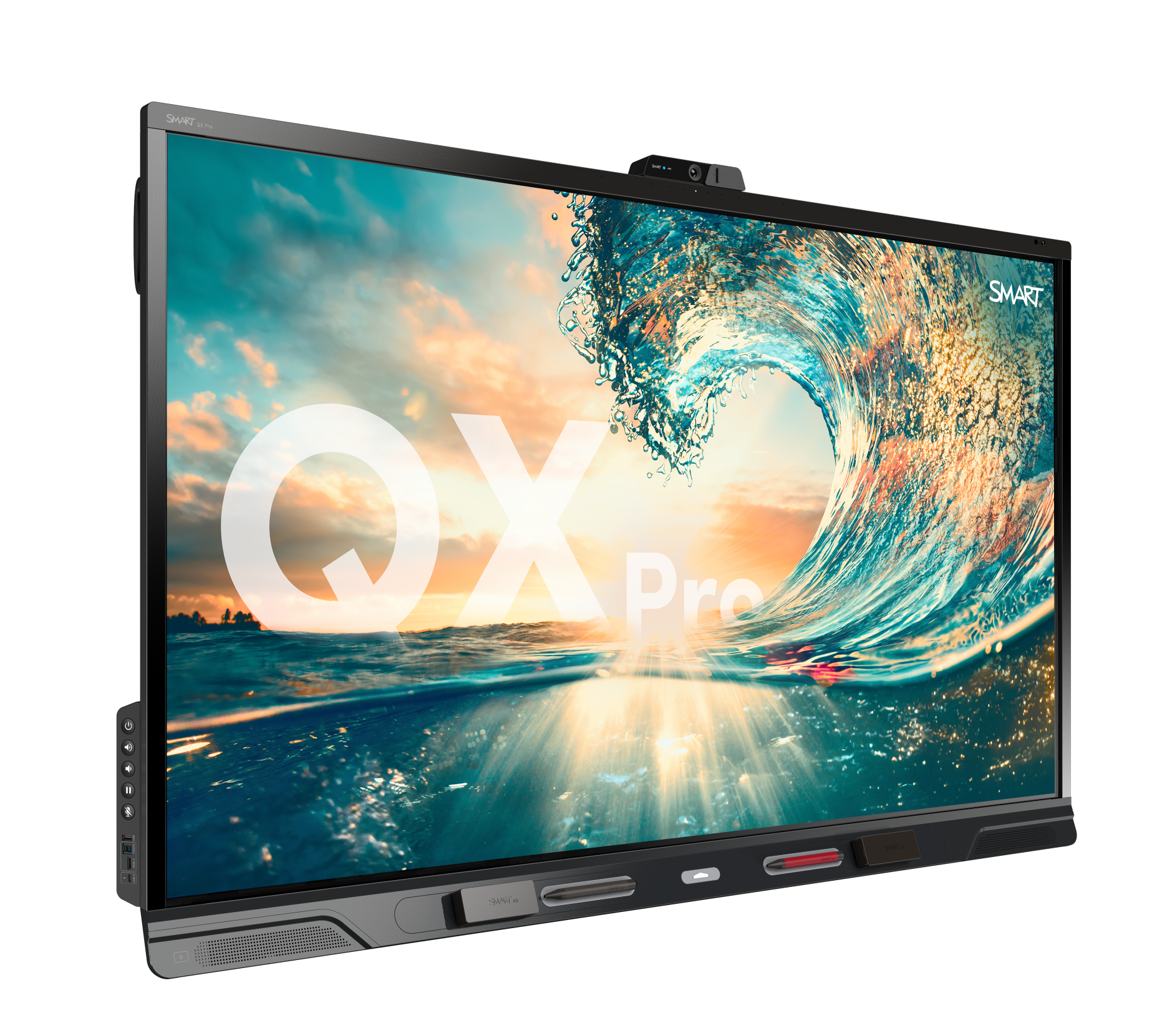 SMART Board QX075 Pro series interactive display with iQ 5Y Assure And SWC-120UHD Camera
