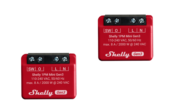 Shelly 1PM Mini GEN3 (Kits)
